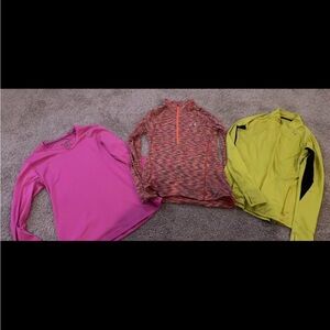 Under Armour Workout tops Pink, Orange, and Yellow